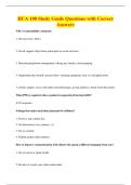 HCA 100 Study Guide Questions with Correct&NewLine;Answers