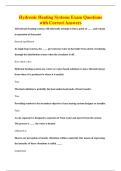 Hydronic Heating Systems Exam Questions&NewLine;with Correct Answers