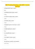 IHS Training Questions with 100&percnt; Correct&NewLine;Answers
