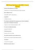 IHS Exam Questions with 100&percnt; Correct&NewLine;Answers