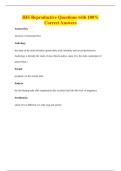 IHS Reproductive Questions with 100&percnt;&NewLine;Correct Answers