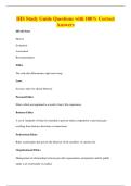 IHS Study Guide Questions with 100&percnt; Correct&NewLine;Answers