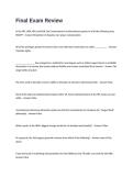Final Exam Questions and Answers Review