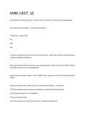 HUM&lowbar;LECT&lowbar;12 Exam Questions and Answers