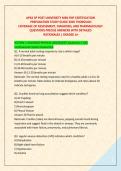 APEA 3P POST UNIVERSITY MSN FNP CERTIFICATION &NewLine; PREPARATION STUDY GUIDE 2026 THOROUGH  &NewLine;COVERAGE OF ASSESSMENT&comma; DIAGNOSIS&comma; AND PHARMACOLOGY &NewLine;QUESTIONS PRECISE ANSWERS WITH DETAILED &NewLine; RATIONALES &vert; GRADED A&plus;