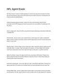 NFL Agent Exam Questions and Answers