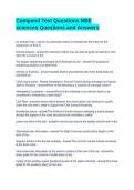 Compend Test Questions NBE sciences Questions and Answers&NewLine;&NewLine;