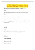 NCCER 26201-23 Alternating Current&NewLine;Questions with 100&percnt; Correct Answers