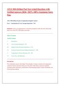 ATLS 10th Edition Post Test Actual Questions with Verified Answers &lpar;2026 &sol; 2027&rpar;&comma; 100&percnt; Guarantee Score Pass