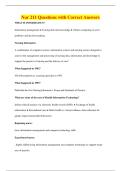 Nur 211 Questions with Correct Answers