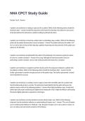 NHA CPCT Study Guide Exam Questions and Answers