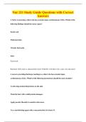 Nur 211 Study Guide Questions with Correct&NewLine;Answers