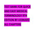 Quick & Easy Medical Terminology&comma; 9th Edition &ndash; Comprehensive Test Bank &vert; Chapter-by-Chapter Practice Questions & Answer Explanations &lpar;All Chapters&rpar;