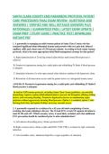 SANTA CLARA COUNTY EMS PARAMEDIC PROTOCOL PATIENT &NewLine;CARE PROCEDURES FINAL EXAM REVIEW&ndash; QUESTIONS AND &NewLine;ANSWERS &vert; VERIFIED AND WELL DETAILED ANSWERS PLUS &NewLine;RATIONALES &vert; GUARANTEED PASS &vert; LATEST EXAM UPDATE &vert; &NewLine;EXAM PREP &vert; STUDY GUIDE &vert; PRACTICE TEST&vert; DOWNL