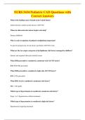 NURS 5434 Pediatric CAD Questions with&NewLine;Correct Answers