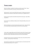 Texas Exam Questions and Answers
