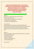 NURS 5434 HYPERTENSION &lpar;HTN&rpar; TEST EXAM 2026 &vert; &NewLine;ACCURATE REAL EXAM QUESTIONS AND ANSWERS WITH &NewLine;DETAILED RATIONALES EACH &vert; CURRENTLY  &NewLine;TESTING AND FREQUENTLY TESTED VERSIONS &vert;  &NewLine;EXPERT VERIFIED FOR GUARANTEED PASS &vert; &NewLine;HTN LATEST UPDATE 