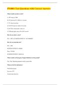 PN4001 Test Questions with Correct Answers