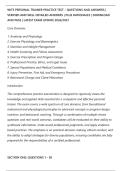 WITS PERSONAL TRAINER PRACTICE TEST &ndash; QUESTIONS AND ANSWERS &vert;&NewLine;VERIFIED AND WELL DETAILED ANSWERS &vert; PLUS RATIONALES &vert; DOWNLOAD&NewLine;AND PASS &vert; LATEST EXAM UPDATE 2026&sol;2027