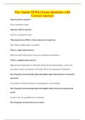 Fire Alarm TFM12 Exam Questions with&NewLine;Correct Answers