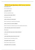 TFM12 Exam Questions with Correct Answers
