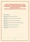 NUR 507 COMPREHENSIVE EXAM REVIEW TEST BANK&NewLine;NUR 507 Exams 1-6 Comprehensive Exam Review Test Bank &vert;&NewLine;ST&period; THOMAS UNIVERSITY &ndash;ADVANCED FAMILY NURSE PRACTITIONER 1 &vert;&NewLine;Children and Families Prep &vert;&NewLine; Actual Exam-360 Questions and Correct Answers Graded A&plus;&NewLine;