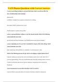 VATI Pharm Questions with Correct Answers
