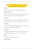 WGU C957 Applied Algebra &ndash; Brandy&NewLine;Questions with Correct Answers
