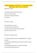 Applied Algebra C957 WGU - Learning Checks&NewLine;Questions with Correct Answers
