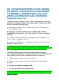 AWS CERTIFIED SOLUTIONS ARCHITECT EXAM&ndash; QUESTIONS &NewLine;AND ANSWERS &vert; VERIFIED AND WELL DETAILED ANSWERS &NewLine;PLUS RATIONALES &vert; GUARANTEED PASS &vert; LATEST EXAM &NewLine;UPDATE &vert; EXAM PREP &vert; STUDY GUIDE &vert; PRACTICE TEST&vert; &NewLine;DOWNLOAD INSTANT PDF 