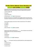 Florida Claims Adjuster Exam Question and&NewLine;answers well verified answers &commat;2026