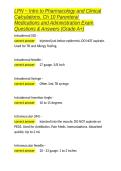 LPN - Intro to Pharmacology and Clinical Calculations Exam Bundle With 100&percnt; Correct Answers 2025