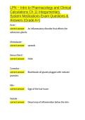 LPN - Intro to Pharmacology and Clinical Calculations Ch 11 Integumentary System Medications Exam Questions & Answers &lpar;Grade A&plus;&rpar;&period;docx&NewLine;&NewLine;
