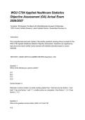 WGU C784 Applied Healthcare Statistics Objective Assessment &lpar;OA&rpar; Actual Exam 2026&lowbar;2027&period;