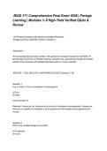 BIOD 171 Comprehensive Final Exam 2026 &lowbar; Portage Learning &lowbar; Modules 1&ndash;8 High-Yield Verified Q&As & Review&period;