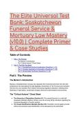 2026&sol;2027 S-Tier Test Bank&colon; Saskatchewan Funeral Service & Mortuary Law Mastery &lpar;v10&period;0&rpar; &vert; 21&plus; Elite Case Studies
