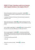 NURS 317 Exam 1 Questions and Correct Answers with Complete Solutions &vert; New Update 2026&sol;27