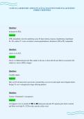 CLINICAL LABORATORY ASSISTANT ACTUAL EXAM TEST PAPER FULL QUESTIONS&NewLine;CORRECT RESPONSES