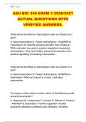 ASU BIO 340 EXAM 3 2026&sol;2027 &NewLine;ACTUAL QUESTIONS WITH &NewLine;VERIFIED ANSWERS&period;
