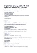 Digital Radiography and PACS final Questions with Correct Answers&NewLine;&NewLine;
