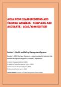 ACSA NCSO Exam Questions and &NewLine;Verified Answers &vert; Complete and &NewLine;Accurate &vert; 2025&sol;2026 Edition