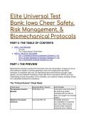 2026&sol;2027 S-Tier Elite Universal Test Bank&colon; Iowa Cheer Safety&comma; Risk Management & Biomechanical Protocols &lpar;NFHS&sol;ICCA &rpar;