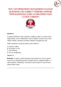 WGU C215 OPERATIONS MANAGEMENT OA EXAM 2026&ndash;2027 QUESTIONS AND CORRECT VERIFIED ANSWERS WITH RATIONALES &vert;&vert; 100&percnt; GUARANTEED PASS&excl;&excl;   <LATEST VERSION>