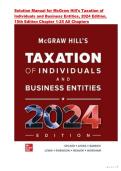 Solution Manual for McGraw Hill's Taxation of Individuals and Business Entities&comma; 2024 Edition&comma; 15th Edition &vert; ISBN-13 978-1265725266 &vert; Chapter 1-25 &vert; All Chapters 