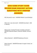 OHIO GXMO STUDY GUIDE &NewLine;REVIEW EXAM 2026&sol;2027 ACTUAL &NewLine;QUESTIONS WITH VERIFIED &NewLine;ANSWERS&period;