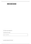 BMS 300 EXAM 3 MATERIAL QUESTIONS WITH 100&percnt; CORRECT ANSWERS