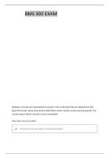 BMS 300 EXAM 3 &lpar;PRACTICE EXAM&rpar; QUESTIONS WITH 100&percnt; CORRECT ANSWERS