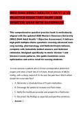 WGU D444 ADULT HEALTH 1 OA V1 & V2 &NewLine;PRACTICE EXAM TEST BANK &lpar;2026 &NewLine;UPDATED&rpar; Q&AS WITH RATIONALES 