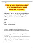 WGU PA D320 EXAM 2026&sol;2027 &NewLine;ACTUAL QUESTIONS WITH &NewLine;VERIFIED ANSWERS&period;