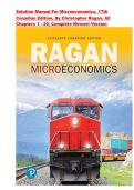 Solution Manual For Microeconomics&comma; 17th Canadian Edition&comma; By Christopher Ragan&vert; ISBN-13 &rlm; &colon; &lrm; 978-0135220863 &vert;  All Chapters 1 - 20&comma; Complete Newest Version 